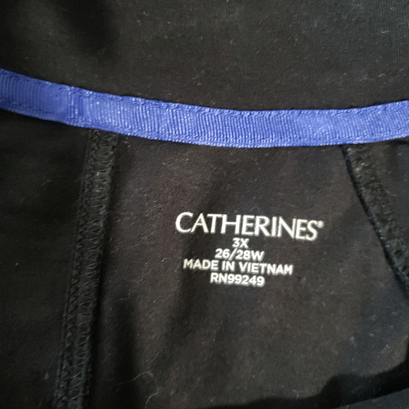 Catherine's Women's Black Blue Print Cotton Activewear Jacket Size 3X - Picture 2 of 7